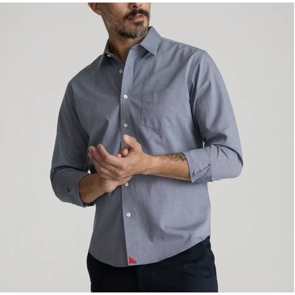 UNTUCKit Wrinkle Free Pio Cesare Shirt Mens Size XXL Blue Cotton‎ Essential - Picture 12 of 12